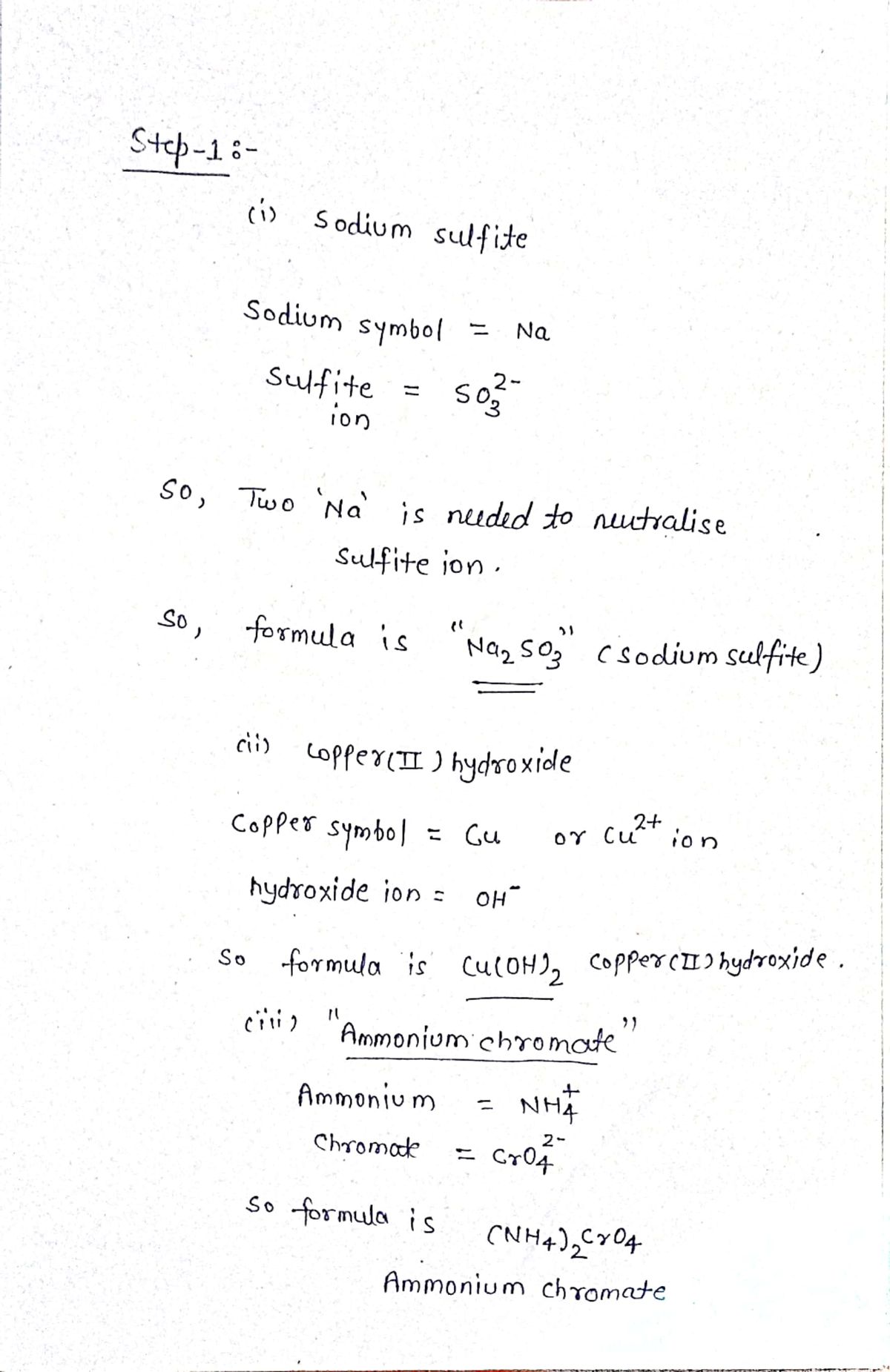 Chemistry homework question answer, step 1, image 1